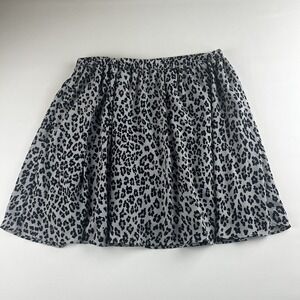 Banana Republic Skirt Womens Sz L Animal Print Flare Lightweight Casual Boho
